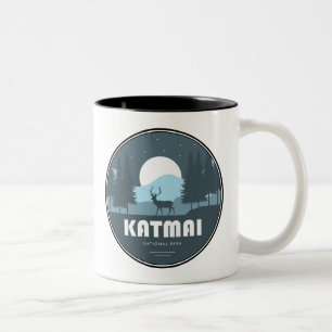 Katmai National Park rådjur Två-Tonad Mugg