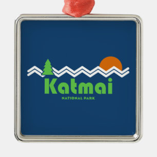 Katmai National Park Retro Julgransprydnad Metall