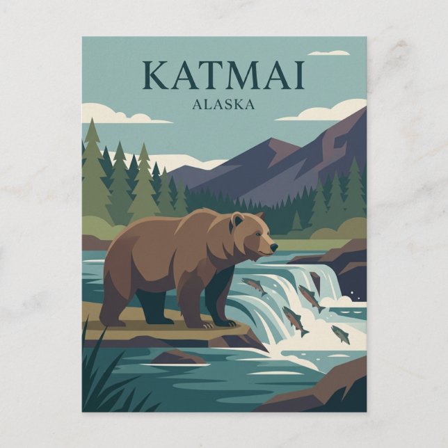 Katmai National Park USA Vykort (Framsida)