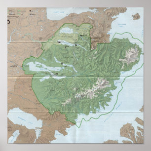 Katmai National Preserve Karta Poster