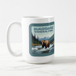 Katmai nationalpark Alaska Bear Brooks River Kaffemugg