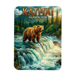 Katmai Nationalpark Alaska Resa vykort Magnet