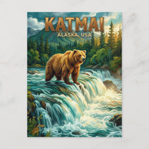 Katmai Nationalpark Alaska Resepostkort Vykort