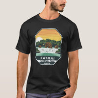 Katmai nationalpark Grizzly Bears Retro Emblem