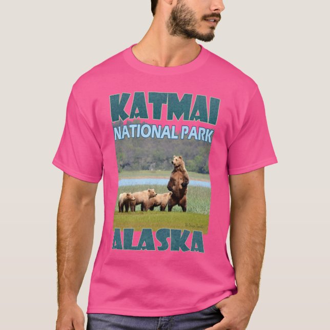 Katmai nationalpark i Alaska T Shirt (Framsida)