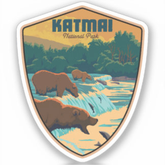 Katmai nationalpark klistermärken