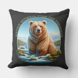 Katmai nationalpark och beskyddare kudde