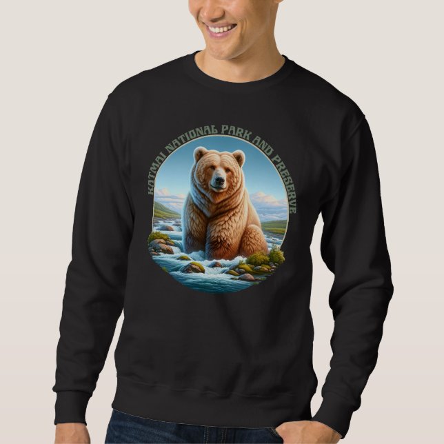 Katmai nationalpark och beskyddare lång ärmad tröja (Framsida)