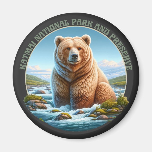 Katmai nationalpark och beskyddare magnet (Framsidan)