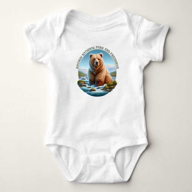 Katmai nationalpark och beskyddare t shirt (Framsida)
