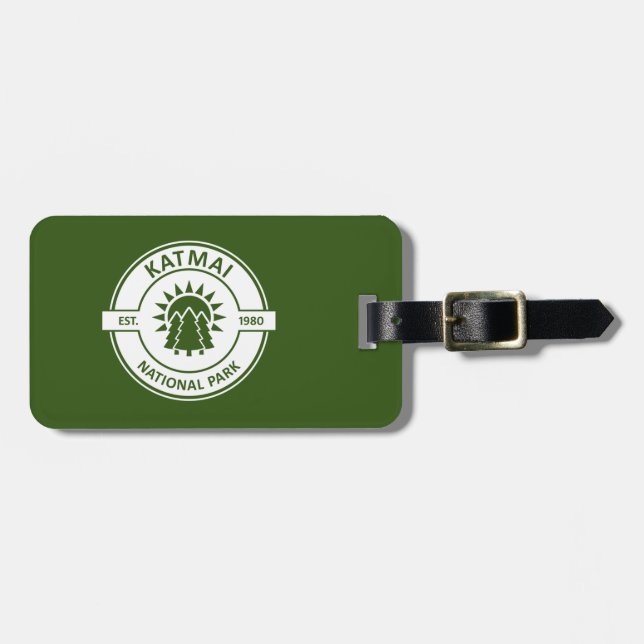 Katmai nationalpark Sol Träd Bagagebricka (Horisontell Framsida)