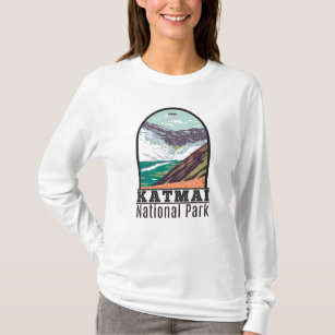 Katmai nationalpark tio tusen rökare Vintage T T Shirt