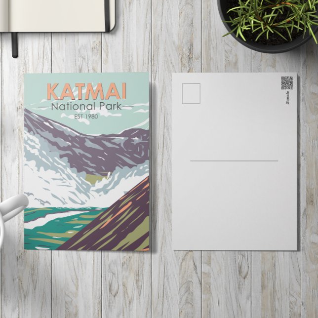 Katmai nationalpark tio tusen rökare Vintage Vykort (Skapare uppladdad)