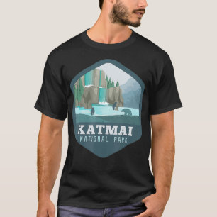 Katmai nationalpark utomhus, högskola, T-fartyg T Shirt
