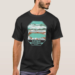 Katmai nationalparkens toppmöte Crater Sjö Alask T Shirt