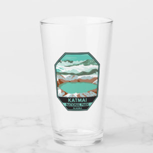 Katmai nationalparkens toppmöte Crater Sjö Alaska Glaskopp