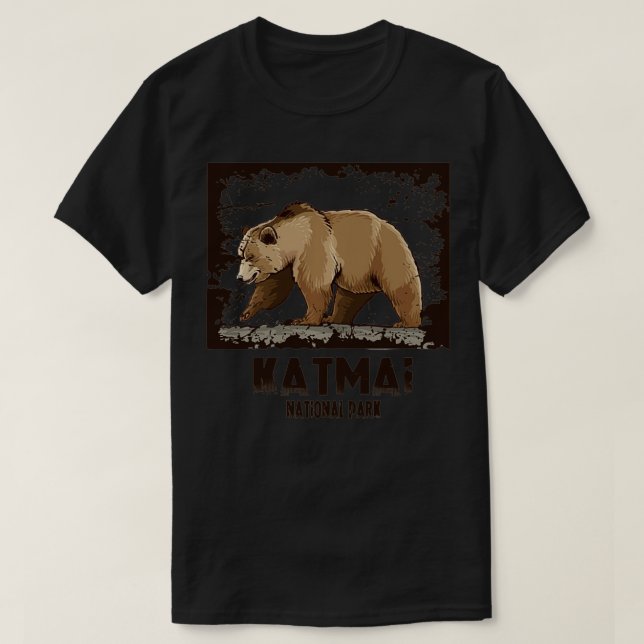 Katmai nationalparksbjörn t shirt (Design framsida)