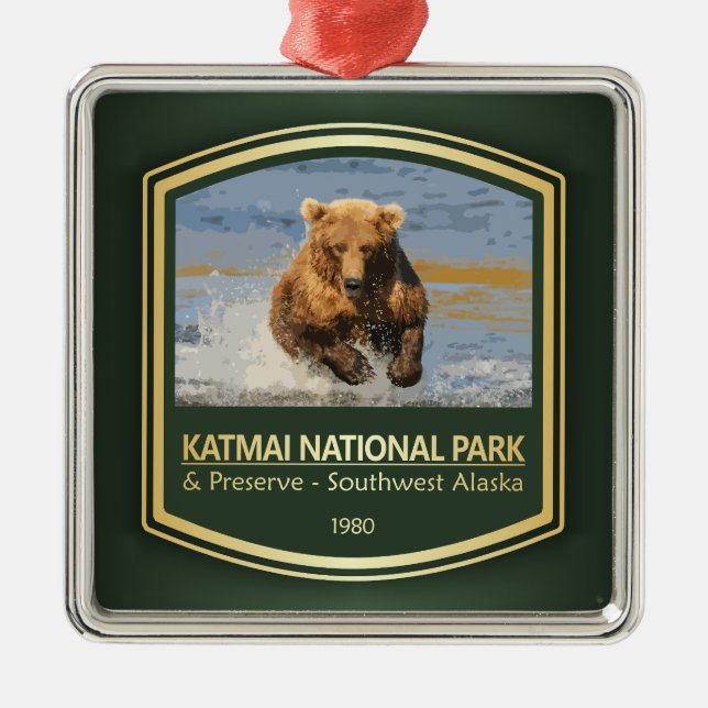 Katmai NP (PF1) Julgransprydnad Metall (Framsidan)