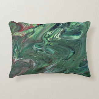 Katmandu 3 Mesmerizing Grönt Abstrakt Pillow Prydnadskudde
