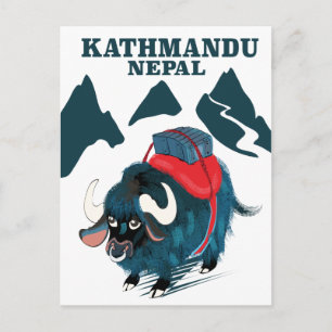 Katmandu Nepal Travel-affisch Vykort