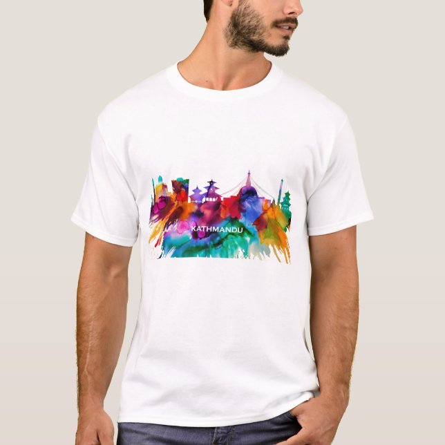 Katmandu Skyline T Shirt (Framsida)