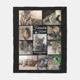 KATMÄSSIG FUREVER I MIN HJÄRTA 9-fotokollage Fleecefilt