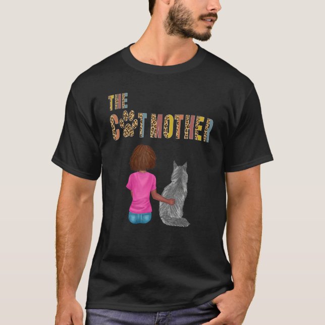 Katmémaine Coon Cat Mor Cat Mamma T Shirt (Framsida)