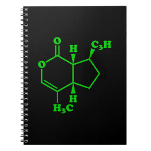 Katnip Nepetalactone Molecular Chemical Formula Anteckningsbok Med Spiral