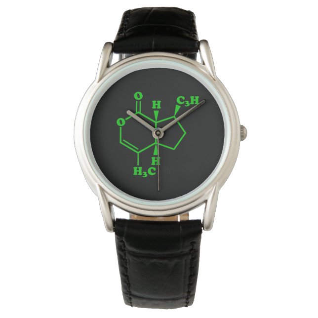 Katnip Nepetalactone Molecular Chemical Formula Armbandsur (Framsida)