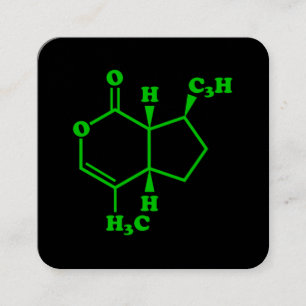 Katnip Nepetalactone Molecular Chemical Formula Fyrkantigt Visitkort