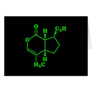 Katnip Nepetalactone Molecular Chemical Formula Hälsningskort