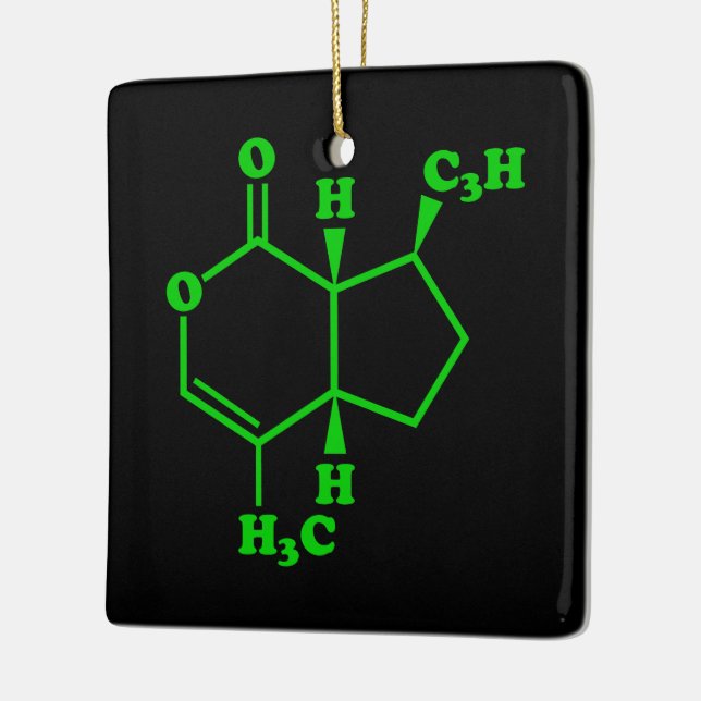Katnip Nepetalactone Molecular Chemical Formula Julgransprydnad Keramik (Vänster)