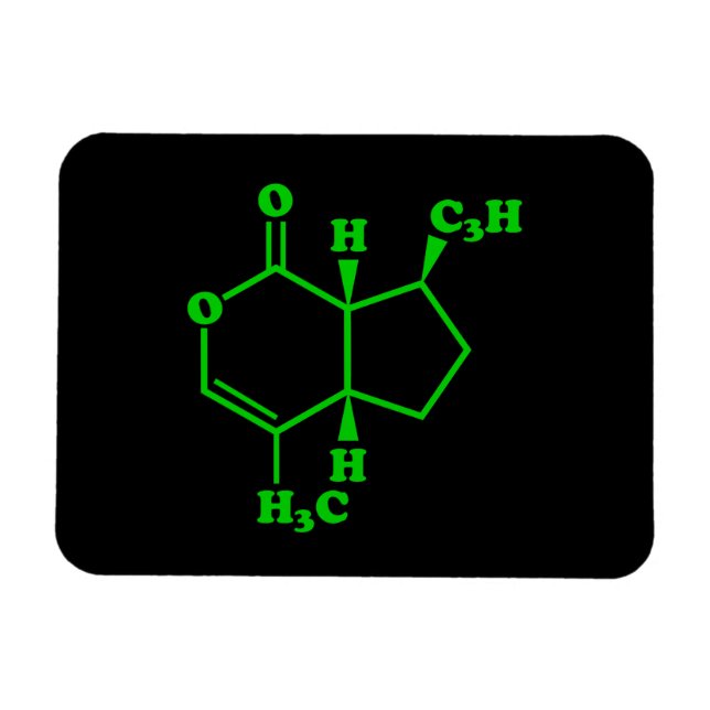 Katnip Nepetalactone Molecular Chemical Formula Magnet (Horisontell)
