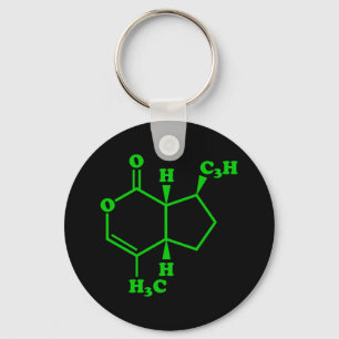 Katnip Nepetalactone Molecular Chemical Formula Nyckelring