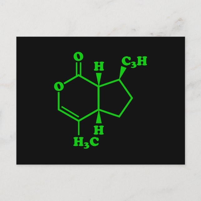 Katnip Nepetalactone Molecular Chemical Formula Vykort (Framsida)