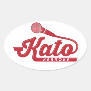 Kato Karaoke Logotyp Ovalt Klistermärke