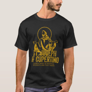 Katolicism Guld St Joseph av Cupertino Christian T Shirt