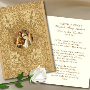 Katolik Bröllop Prayer Betrothal Mary Joseph Visitkort