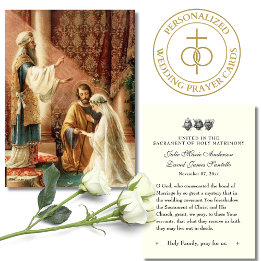 Katolik Bröllop Prayer Betrothal Mary Joseph Visitkort
