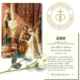 Katolik Bröllop Prayer Betrothal Mary Joseph Visitkort