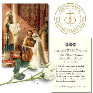 Katolik Bröllop Prayer Betrothal Mary Joseph Visitkort