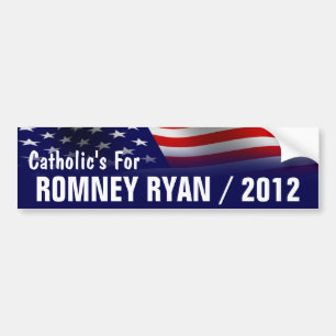 Katolik för Romney Ryan 2012 Bildekal