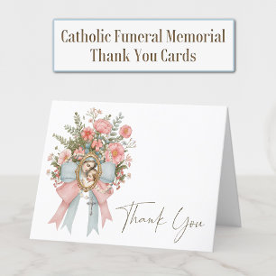 Katolik Mary Rosary Funeral Condolence Sympathy Tack Kort