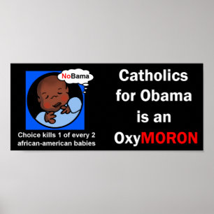 Katoliker för Obama OxyMoron Poster