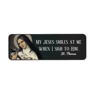 KatolikSt. Therese av barnet Jesus Lisieux Returadress Etikett