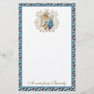 Katolisk Blsed Virgin Mary Kor Religiösa Stati Brevpapper