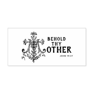 Katolisk Blsed Virgin Mary Kor Scripture Stämpel
