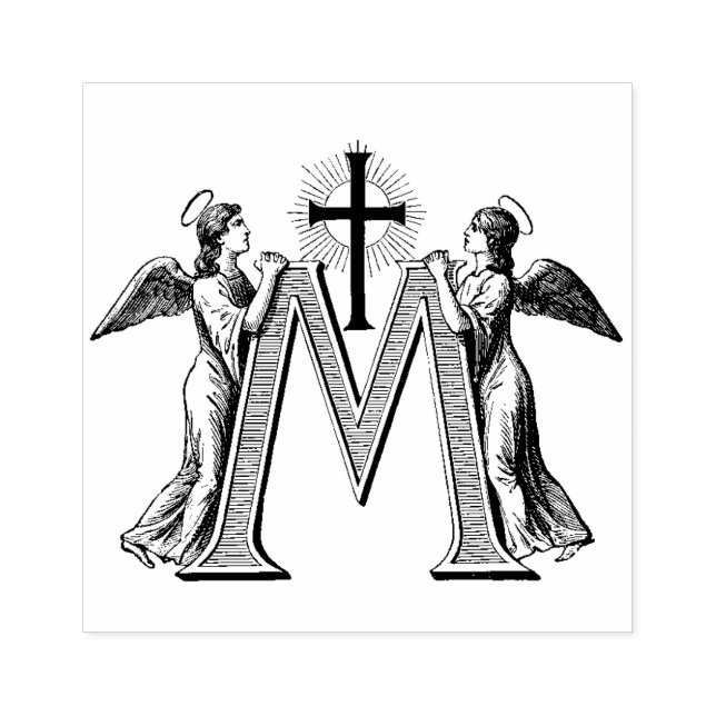 Katolisk Blsed Virgin Mary Marian Änglar Stämpel (Tryck)