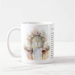 Katolisk Eucharist Adoration Anima Christi Prayer Kaffemugg