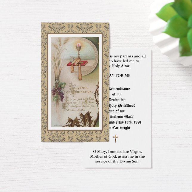 KATOLISK PRIESTERING - ÅRSDRIFTSKORT FÖR HELIGA VISITKORT (Skivbord)